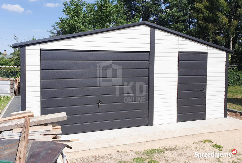 Garaż Blaszany 65x5 Brama drzwi okno Antracyt Sprzedaż Kalisz sprzedam