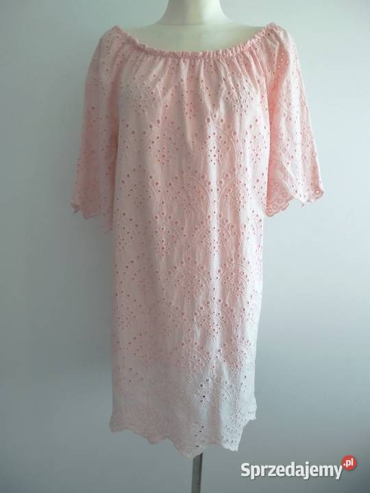 Sukienka Ażurowa Trapezowa Bawełniana Włoska podlaskie Łomża