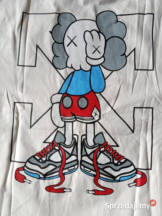 Tshirt bawełniany Off White biały XL regular fit Rozmiar XL Odzież codzienna sprzedam
