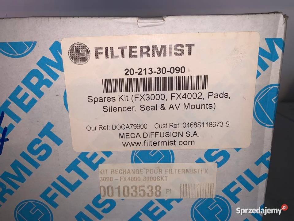 Filtermist Fx3000Fx4002 Pads Silence Seal Mounts Warszawa