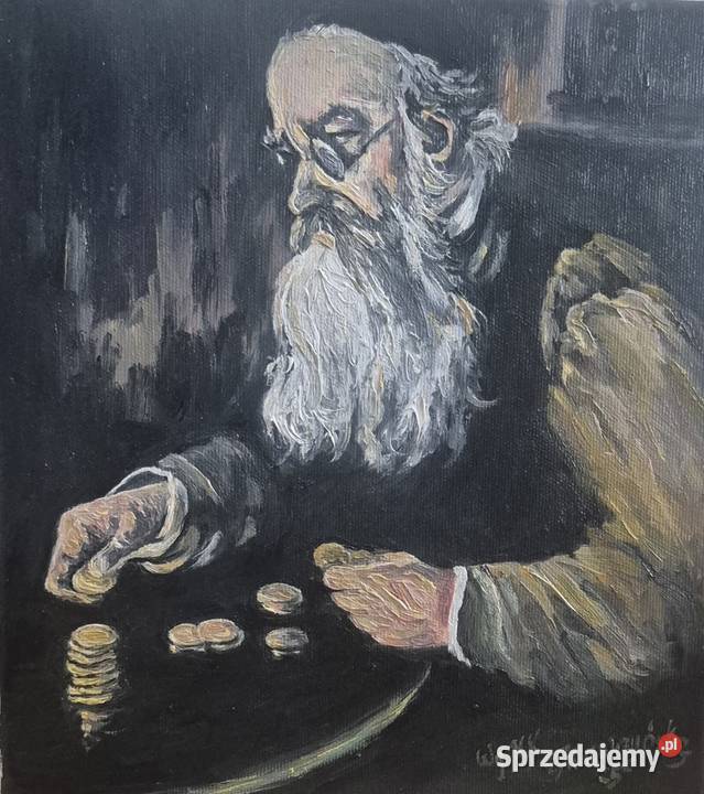 Żyd liczacy pieniądze Gniezno