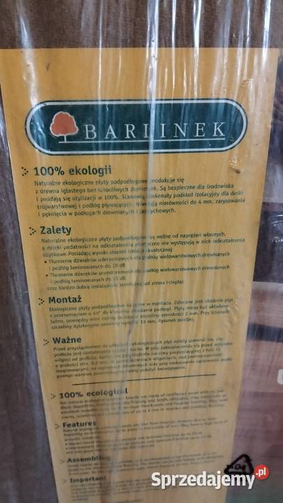 Podkład Barlinek Podłogi Panele EKO PŁYTA 7mm Warszawa