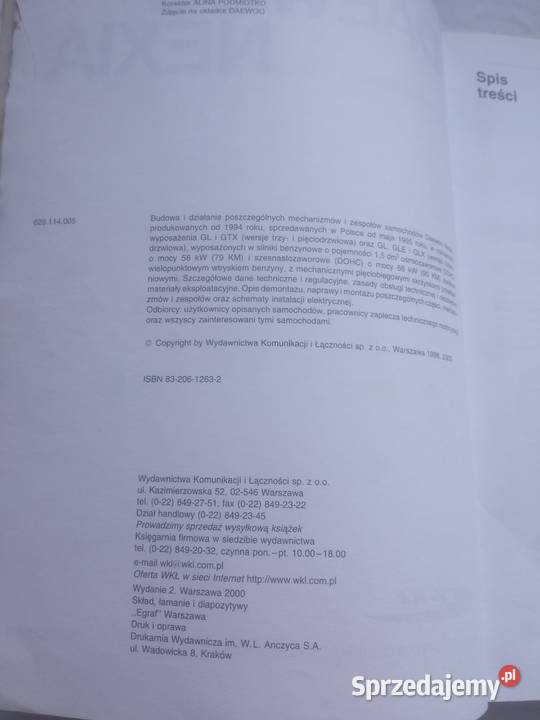 Daewoo Nexia instrukcja obsługi książka