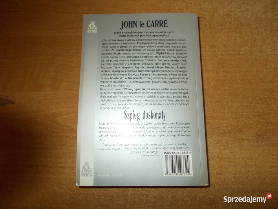 John le Carre Szpieg doskonały Proza i poezja Głubczyce