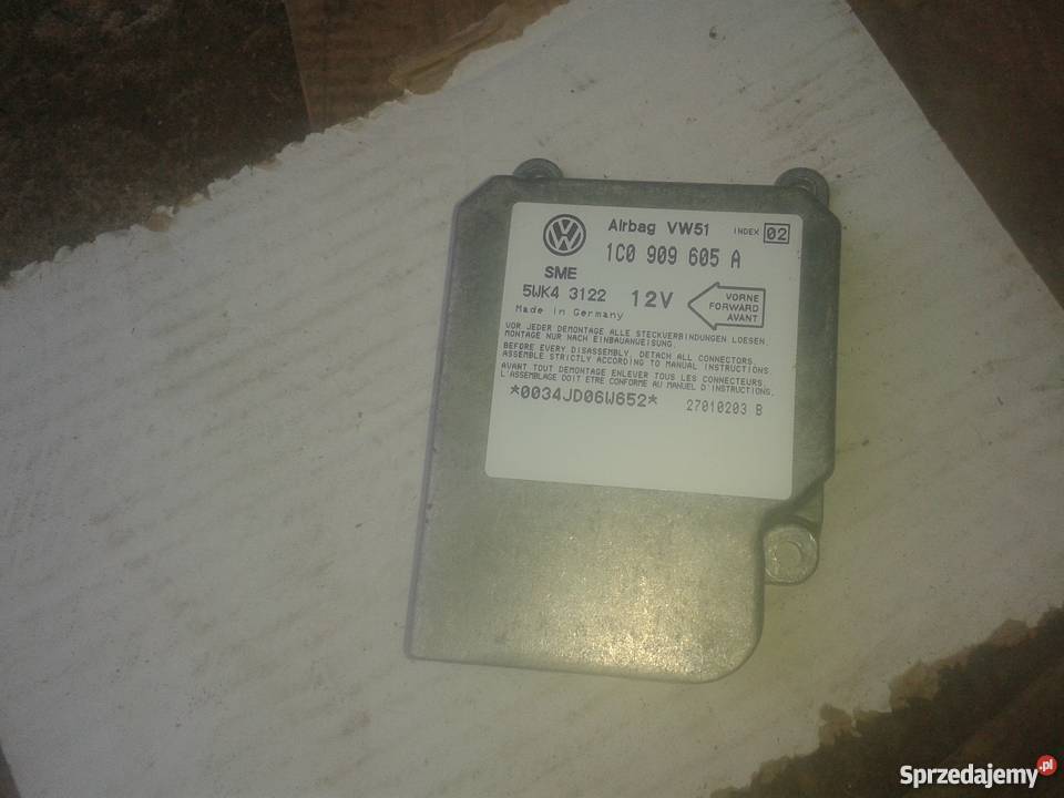 Sesor poduszek Powietrznych golf4 16 16v 1CO 909 Ozorków sprzedam