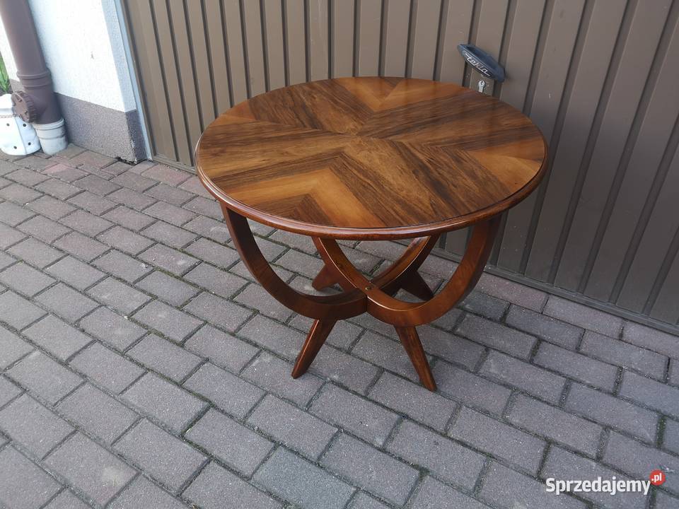 Stolik Typ 682 A ARTDECO PRL Unikat Orzech Antyk Meble Swarzędz