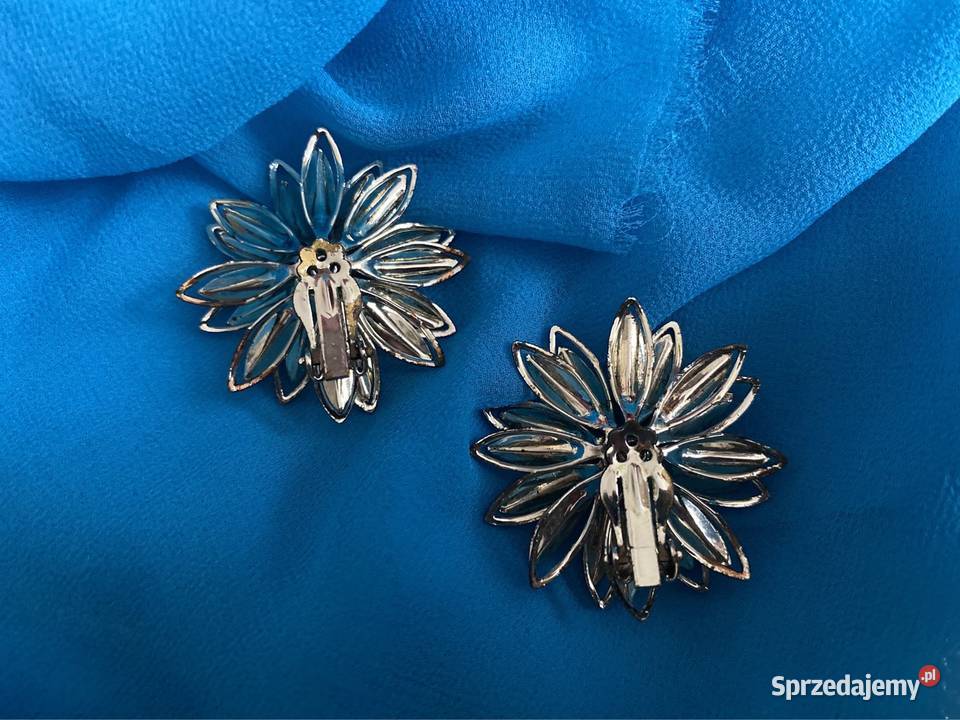 retro vintage duże pozłacane klipsy z czasów Gdynia sprzedam