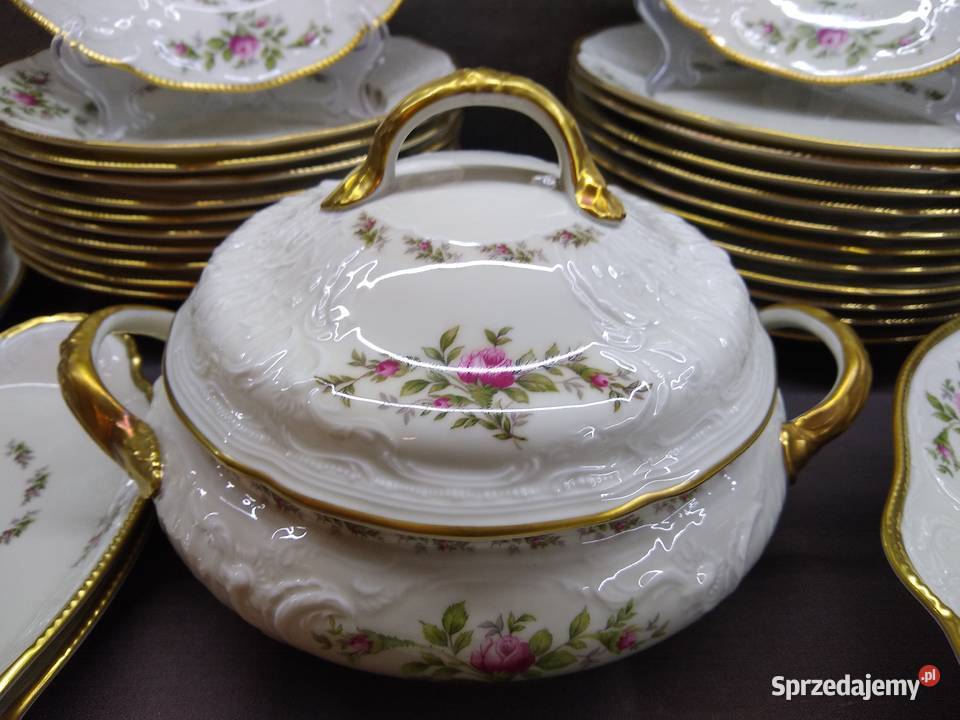 Serwis obiadowy Rosenthal Sanssouci Moosrose 12 wielkopolskie Kalisz