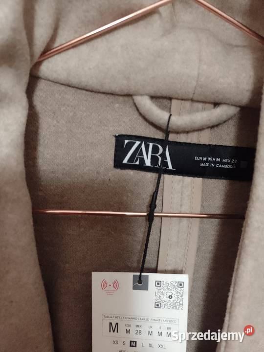 38M ZARA Beżowy płaszcz z kapturem z Madrytu małopolskie