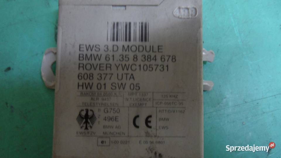 BMW Z3 99r moduł sterownik immobilizer 8384678