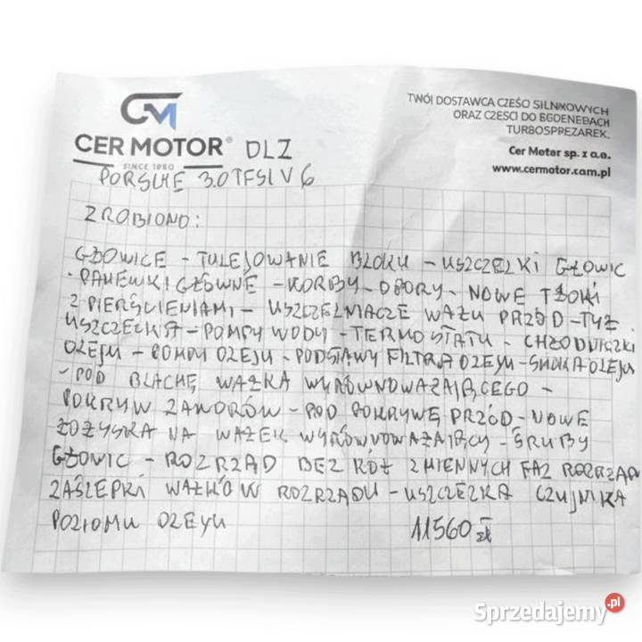 SILNIK DLZ DLZB Porsche Macan S 30 354 95B Chełm