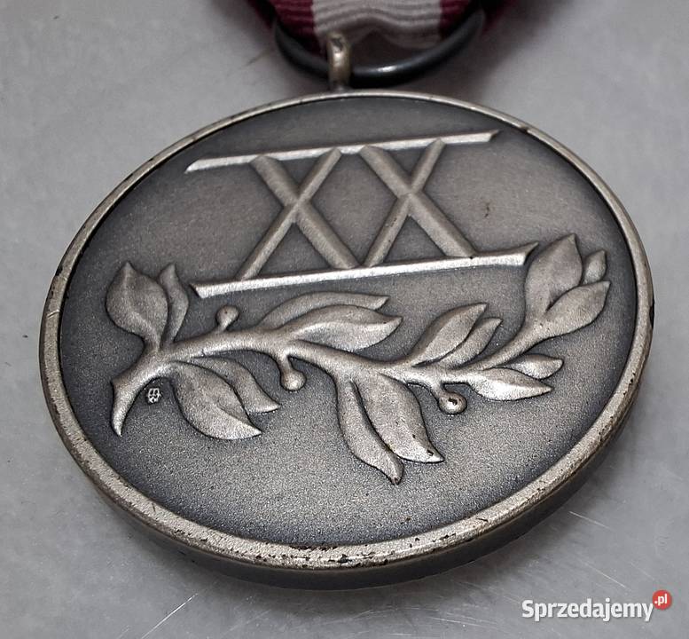 Medal XX lecie długoletnią służbę 35mm Kolekcje Czeladź