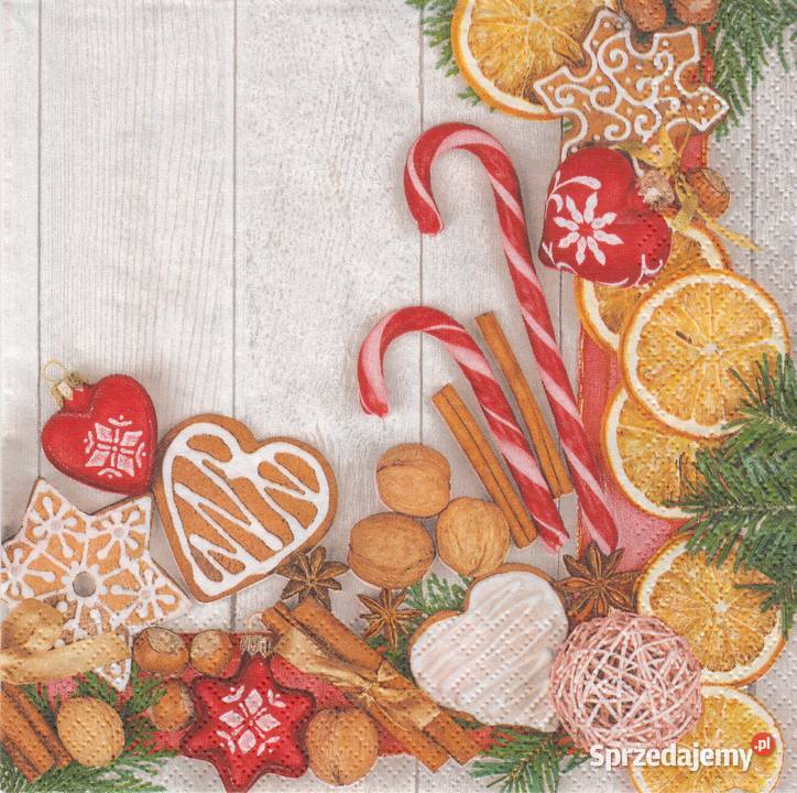 Dekupaż serwetki Boże Narodzenie Mikołaj Zima Skarżysko-Kamienna