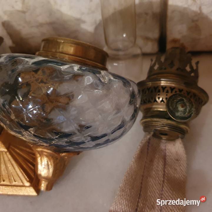 Sprawnafiguralna lampa naftowa z cynkalu 80 5 dolnośląskie Wrocław