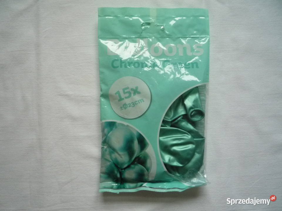 15 sztuk Balony 23 Chrome Green Zielone Morski Szczecin