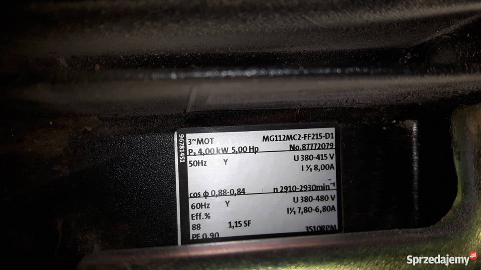 Silnik elektryczny Grundfos 40kw 2930obrmin śląskie Pszczyna