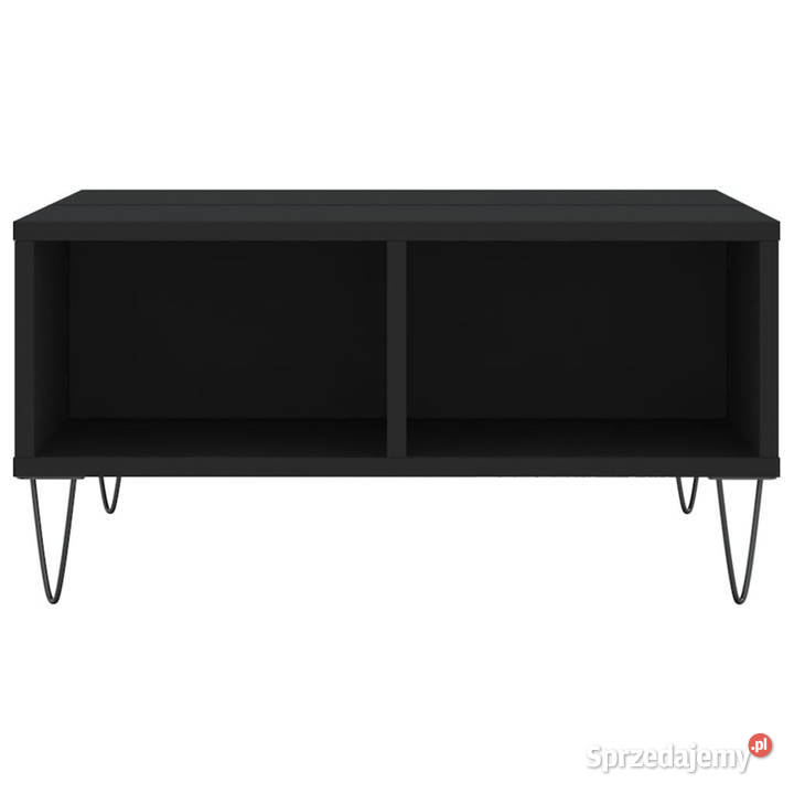 Stolik kawowy czarny 60x60x30 materiał Warszawa