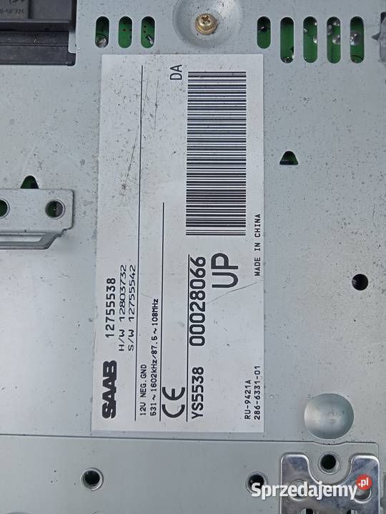 Radio Saab 93 12755538