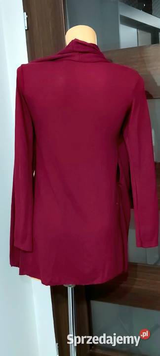 L Sweter 2w1 z bluzka burgund Rozmiar 40(L) Braniewo sprzedam