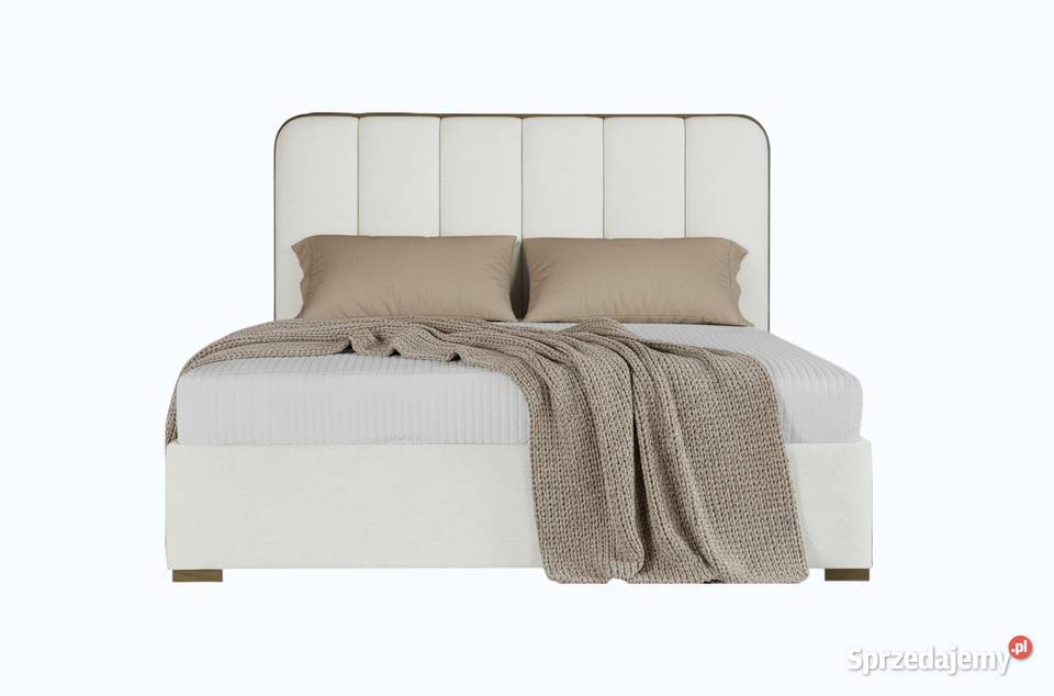 Łóżko z pojemnikiem beżowe brązowe klasyczne Warszawa