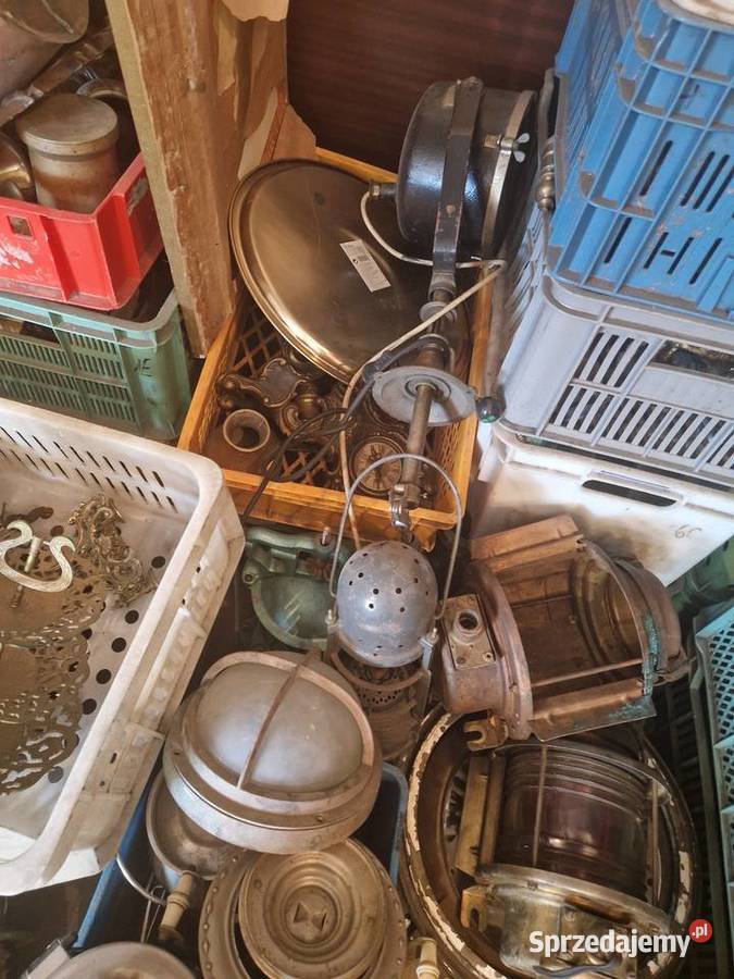 Świeczniki żyrandol zegary wazony lampy okrętowe Antyki Świnoujście