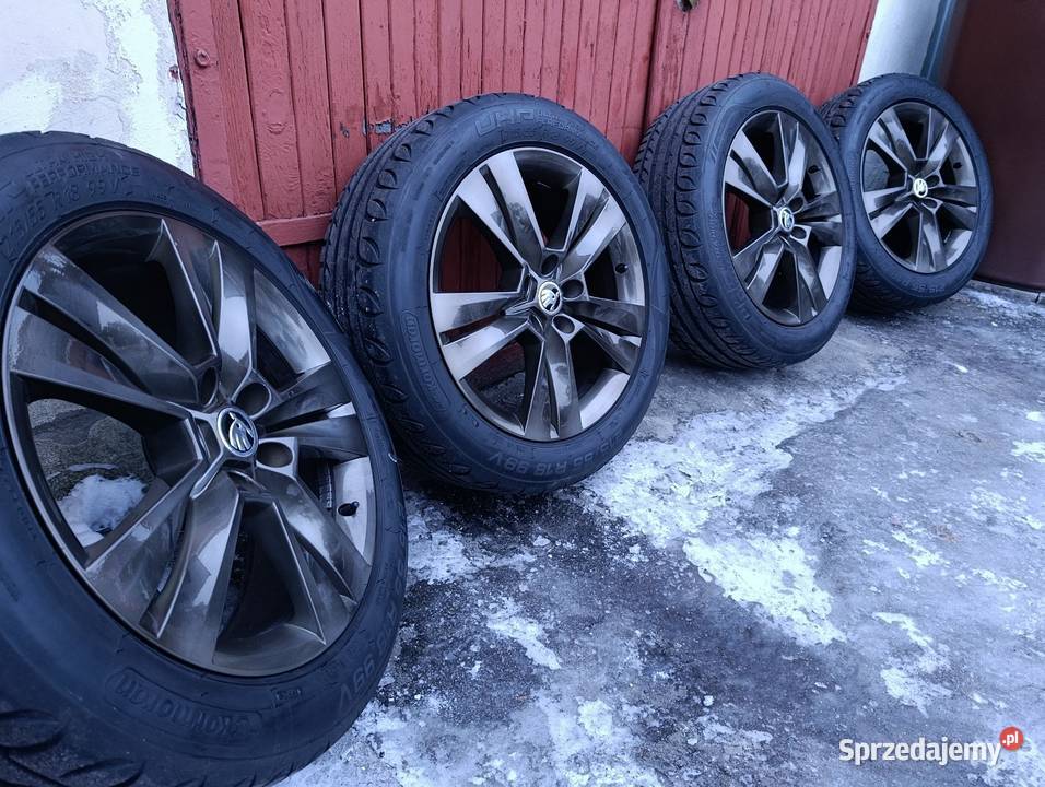 Alufelgi 18 5x112 skoda VW seat nowe opony Czerniewice