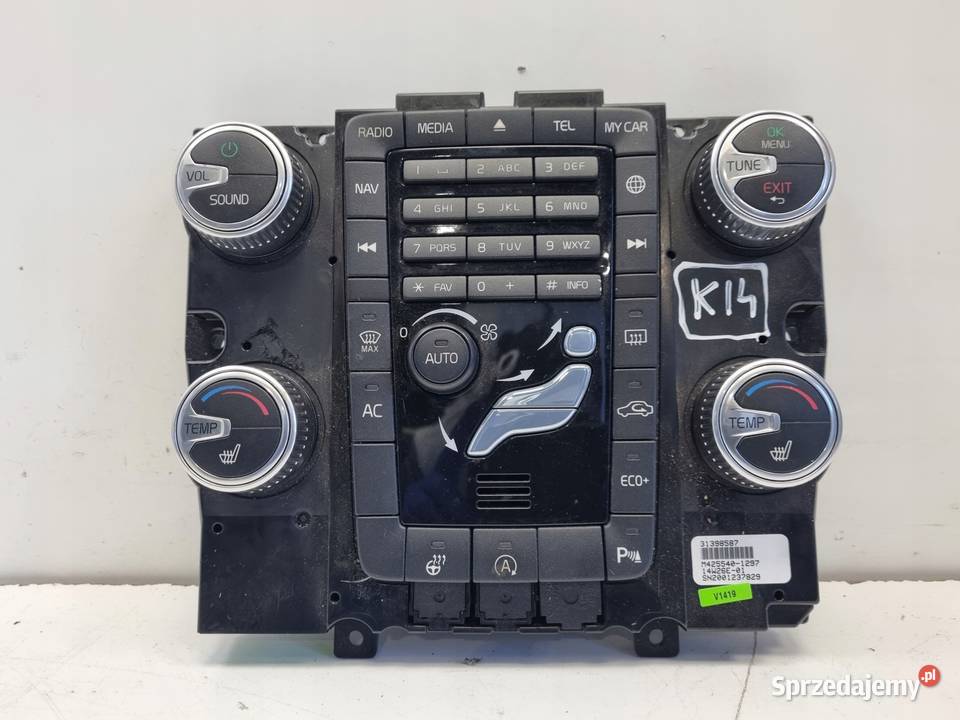 PANEL KLIMATYZACJI Volvo S60 II V60 I XC60 I Panele sterowania, przełączniki Chełm sprzedam