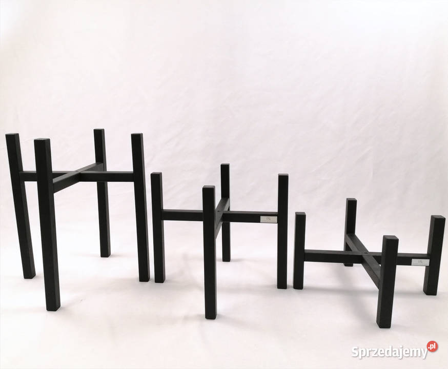 Kwietnik czarny na nóżkach stojak pod doniczki Gdynia sprzedam