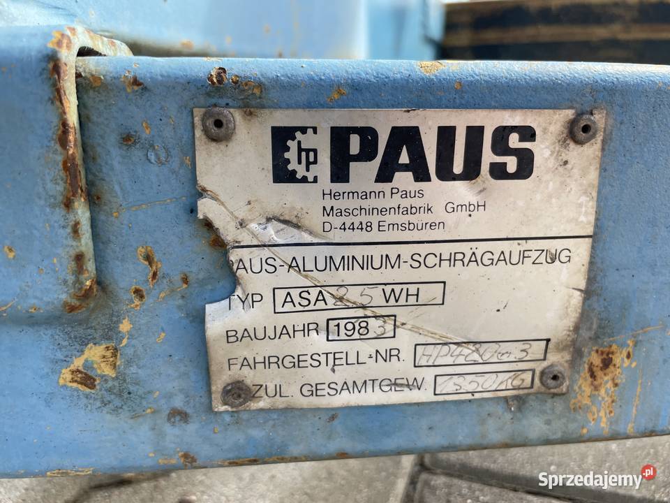 Winda drabina dekarska PAUS ASA 25 WH wciągarka Ślesin