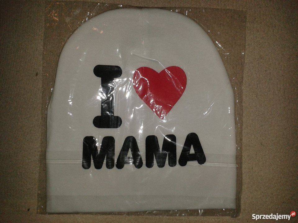 Czapka I love mama papa szary/srebrny Włocławek