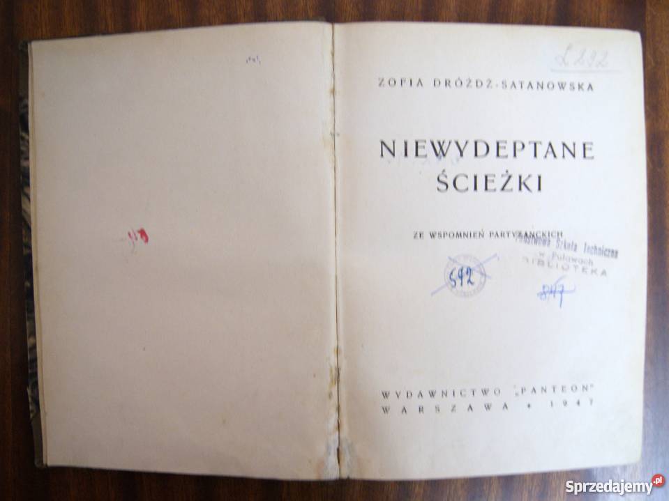 Zofia DróżdżSatanowska Niewydeptane ścieżki 1947 Parczew