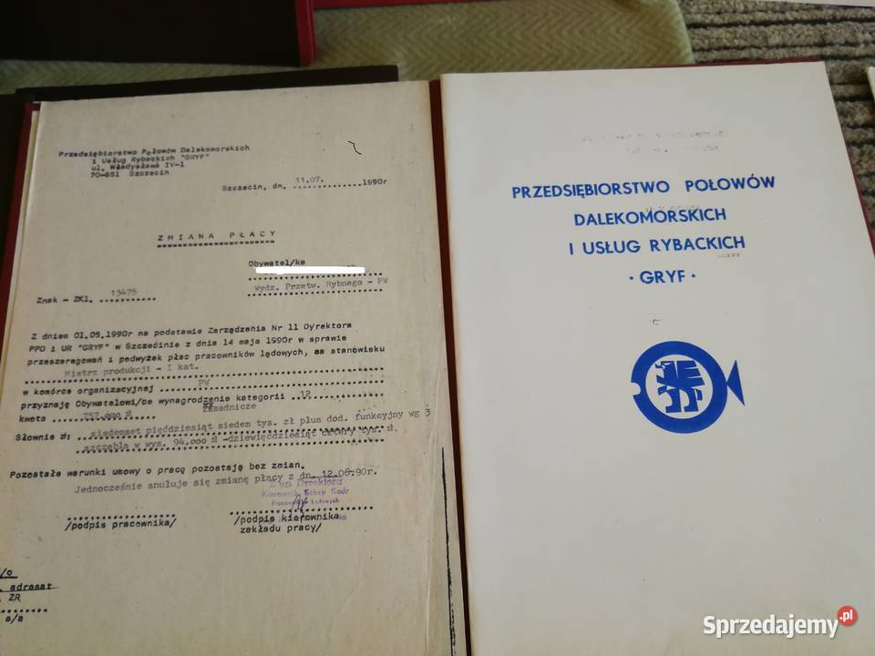 Dyplomy PŻM PPDiUR Gryf Wodrol ZSMP Szczecin PRL zachodniopomorskie