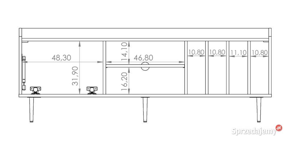 VASINA szafka RTV 150 w stylu loft 56cm Wieruszów