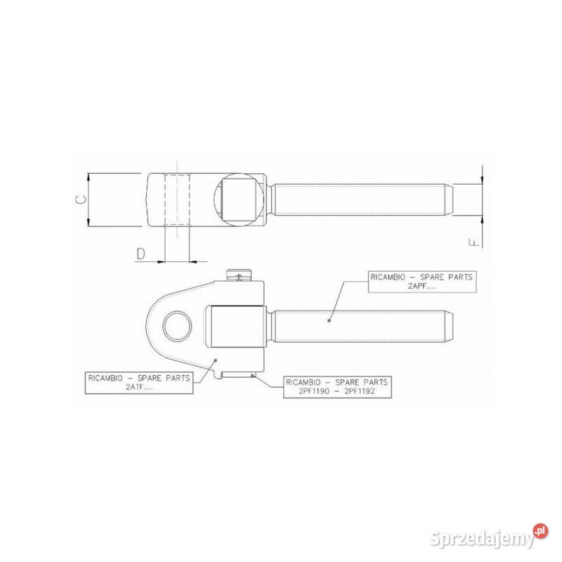 Przegubowa główka łącznika 30X35 254 prawa