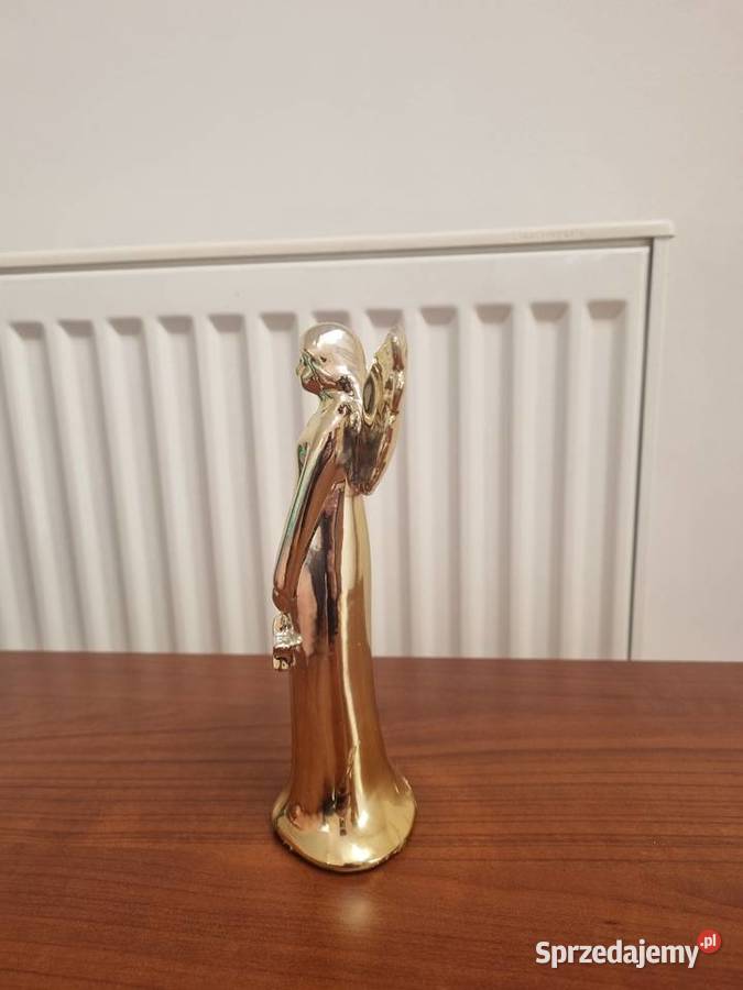 Anioł ceramiczny złoty figurka Lublin