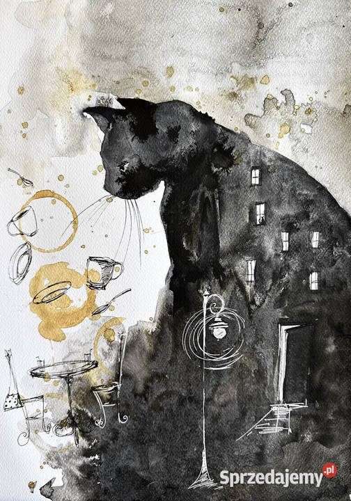 Nocna historia akwarela artystki Adriany Laube śląskie