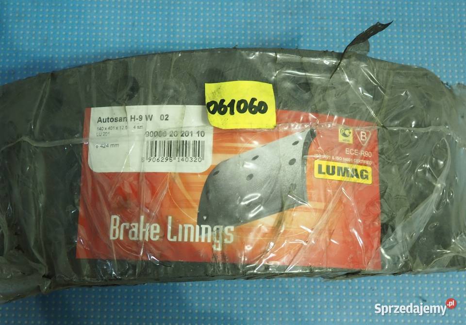 Okładziny hamulcowe 140x401x125 Autosan H9 Włocławek