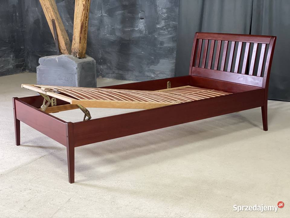 Łóżko drewniane 100x200 regulowany stelaż lite Budno
