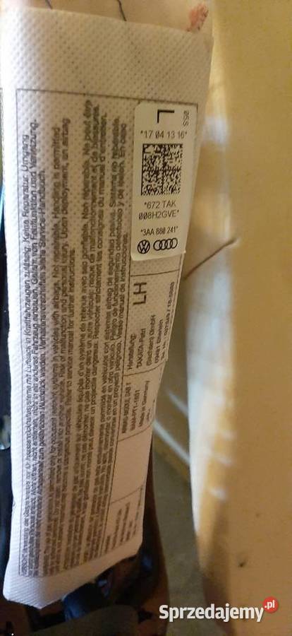 VW Passat B7 poduszka fotela lewa 3AA880241