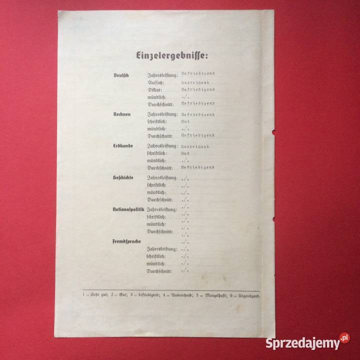 1240 Niemiecki Certyfikat Wrocław sprzedam