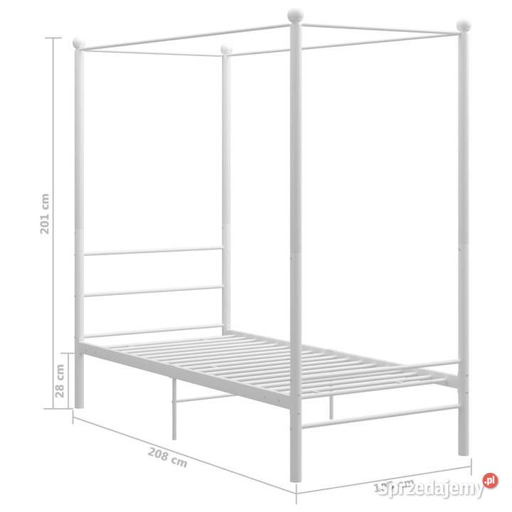 Rama łóżka z baldachimem biała metalowa 100 x 106cm Warszawa