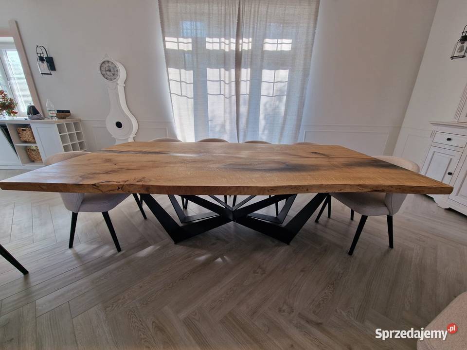 Stół monolit jesion 200 x 104 z żywicą mazowieckie Przysucha