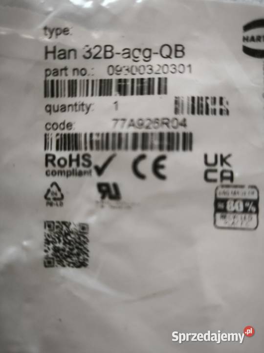 Harting 09 30 032 030 Han 32B Obudowa Gniazda Plewiska
