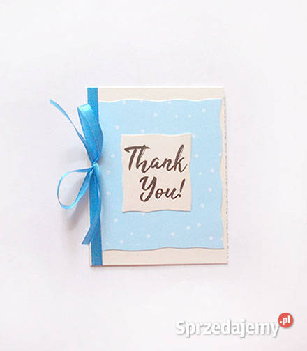 podziękowania kartki dziękuję kartka niebieskie Opole