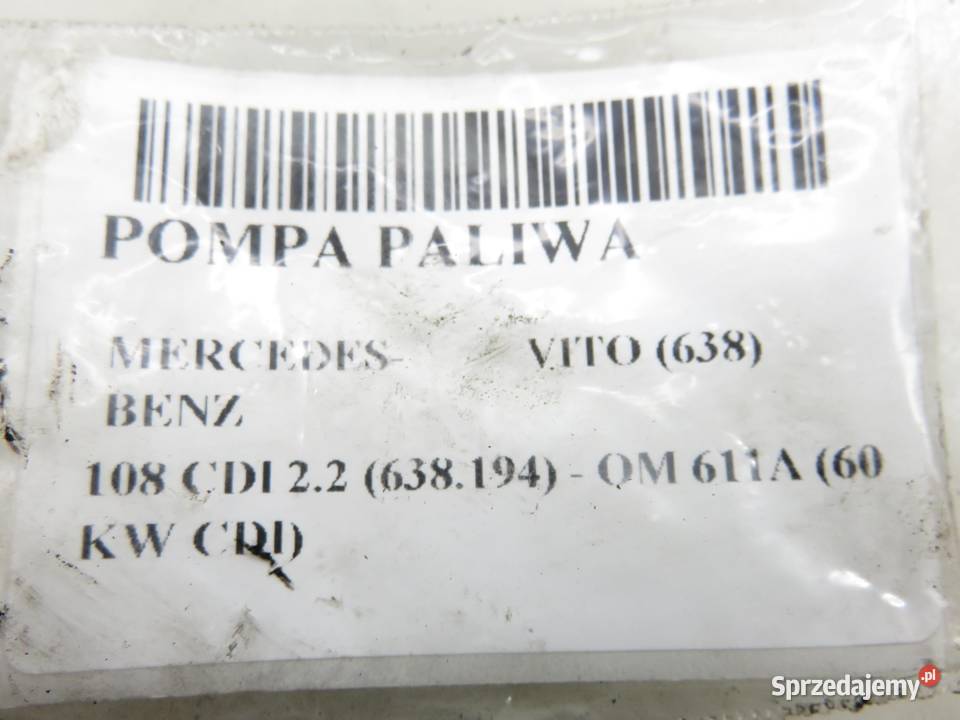 POMPA PALIWA MERCEDES 17 22 CDI 6110900350