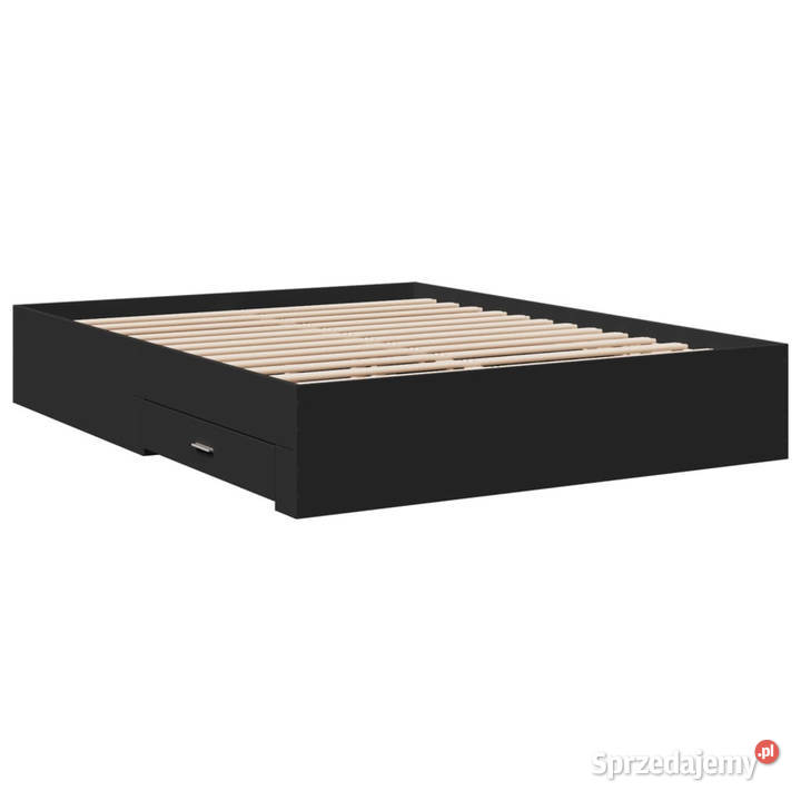 Rama łóżka z szufladami czarna 150x200 WM3280378 153cm sprzedam