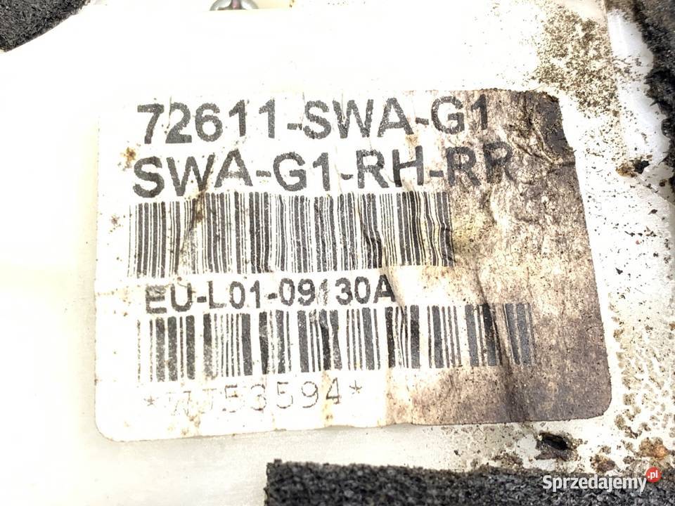 ZAMEK DRZWI PRAWY TYŁ HONDA CRV III SUV osobowe Zamki, wkładki i kluczyki podkarpackie