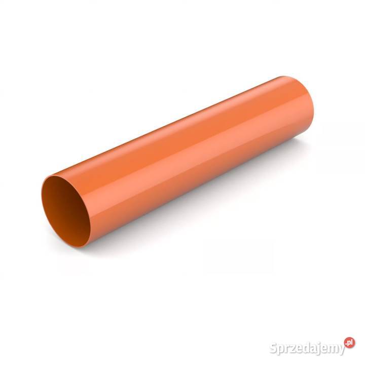 Bryza PVC Rura Spustowa fi 63 195 m ceglasta Rynny i spusty Białystok