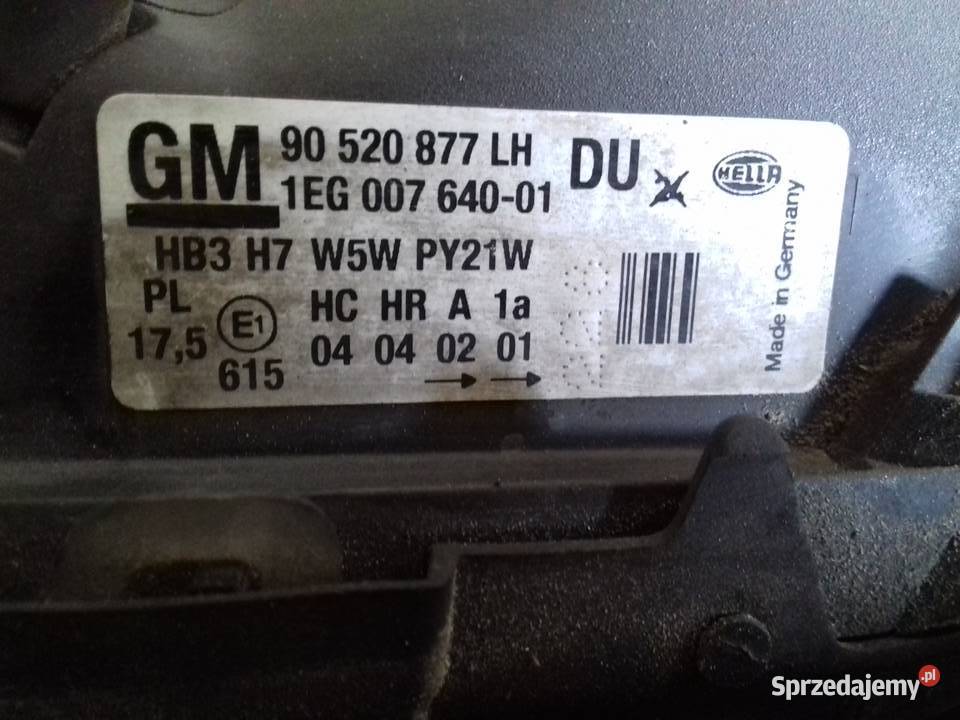 LAMPA REFLEKTOR LEWY OPEL ASTRA II 2 G Wojcieszków