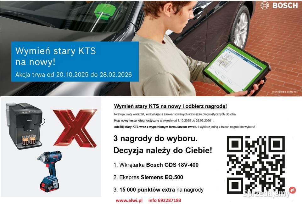 Kts 560 tester usterek Bosch odbierz nagrodę śląskie sprzedam